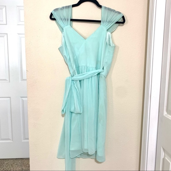 CEREMONY I Want Candy Chiffon Mint wrap Dress S - Picture 7 of 9